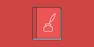 Red book icon with a quill and ink bottle, symbolizing writing and different citation styles in academic disciplines.