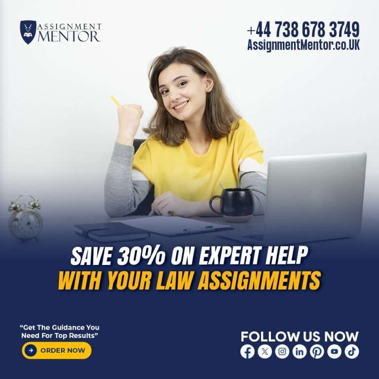 Save 30% on expert help with your law assignments.