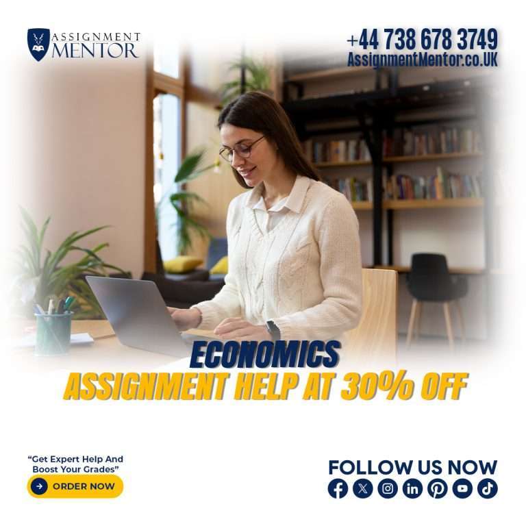Expert economics assignment help from Assignment Mentor, offering personalized support in microeconomics, macroeconomics, econometrics, and international economics, ensuring you grasp theoretical concepts, find practical solutions, and achieve academic excellence.