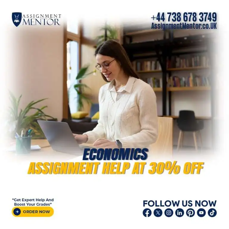 Expert economics assignment help from Assignment Mentor, offering personalized support in microeconomics, macroeconomics, econometrics, and international economics, ensuring you grasp theoretical concepts, find practical solutions, and achieve academic excellence.
