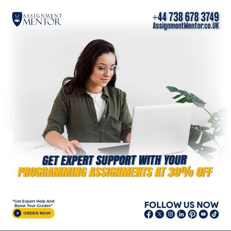 Programming assignment help from Assignment Mentor, offering expert assistance in coding, debugging, algorithm improvements, and problem-solving, ensuring successful completion of your programming tasks at every level.