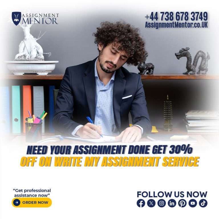 Expert 'Write My Assignment' help from Assignment Mentor, offering professional assistance with essays, research papers, and more, ensuring timely delivery and high-quality work to guarantee academic success.