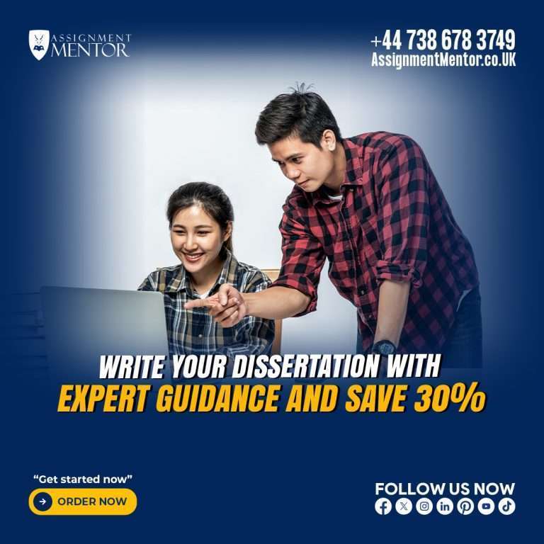 Write my dissertation service from Assignment Mentor, offering expert help with research, structure, and proofreading to ensure your dissertation meets high academic standards and supports your academic success.