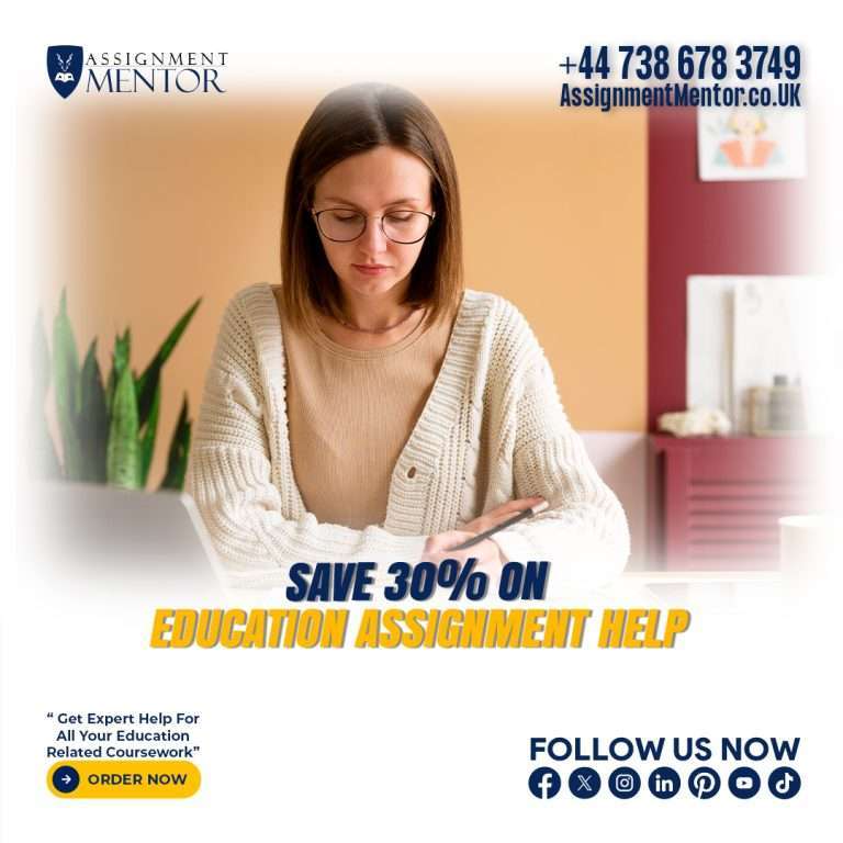 Education assignment help from Assignment Mentor, offering expert assistance in pedagogy, didactics, learning psychology, and education research, helping students overcome challenges and achieve academic success in the field of education.