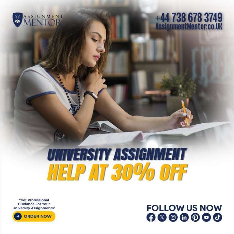 University assignment help from Assignment Mentor, offering professional assistance with complex essays and detailed research papers, ensuring high-quality, plagiarism-free work for your academic excellence.