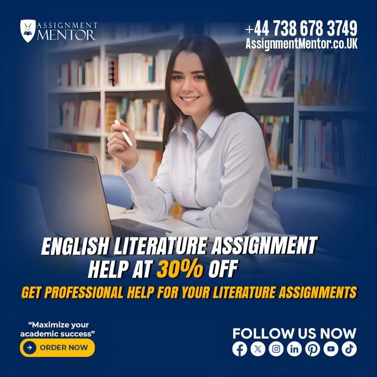 Struggling with your English literature assignment? Get expert help now with a 30% discount! Achieve top grades effortlessly.