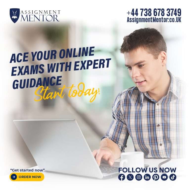 Need help with your online exam Get expert assistance now with a 30% discount! Ensure top scores with professional support.