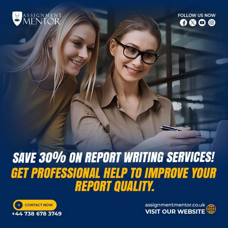 Struggling with report writing? Get best help now with a 30% discount! High-quality, tailored reports for your success.