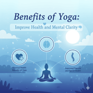 Person practicing benefits of yoga to boost physical health, reduce stress, and improve mental clarity through mindful breathing and balanced movement.