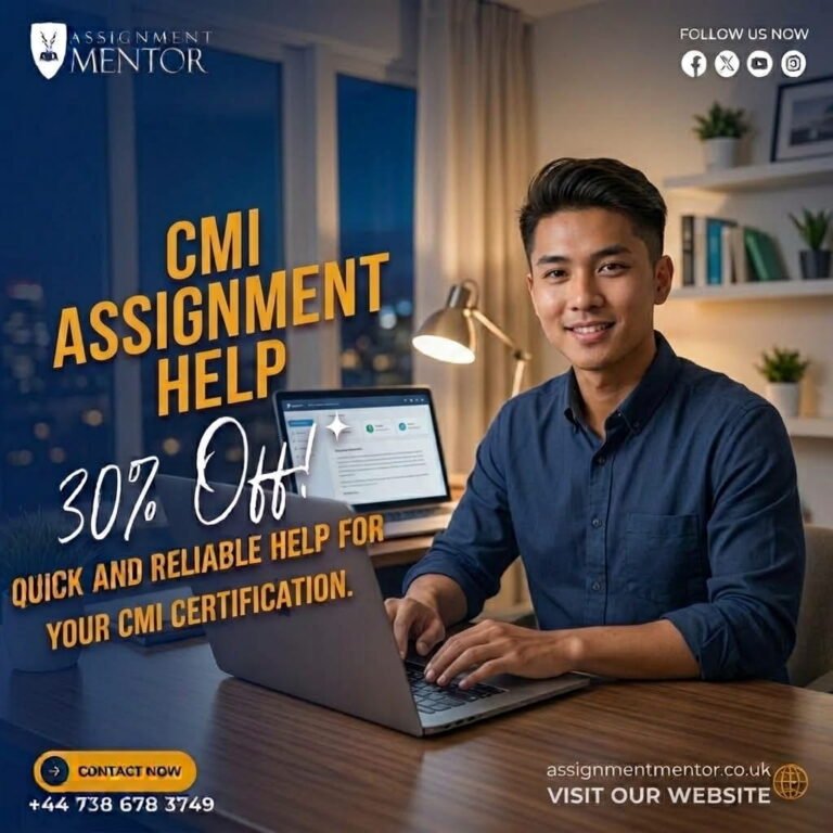 CMI Assignment Help by AssignmentMentor, providing professional academic support for CMI students with a 30% discount.
