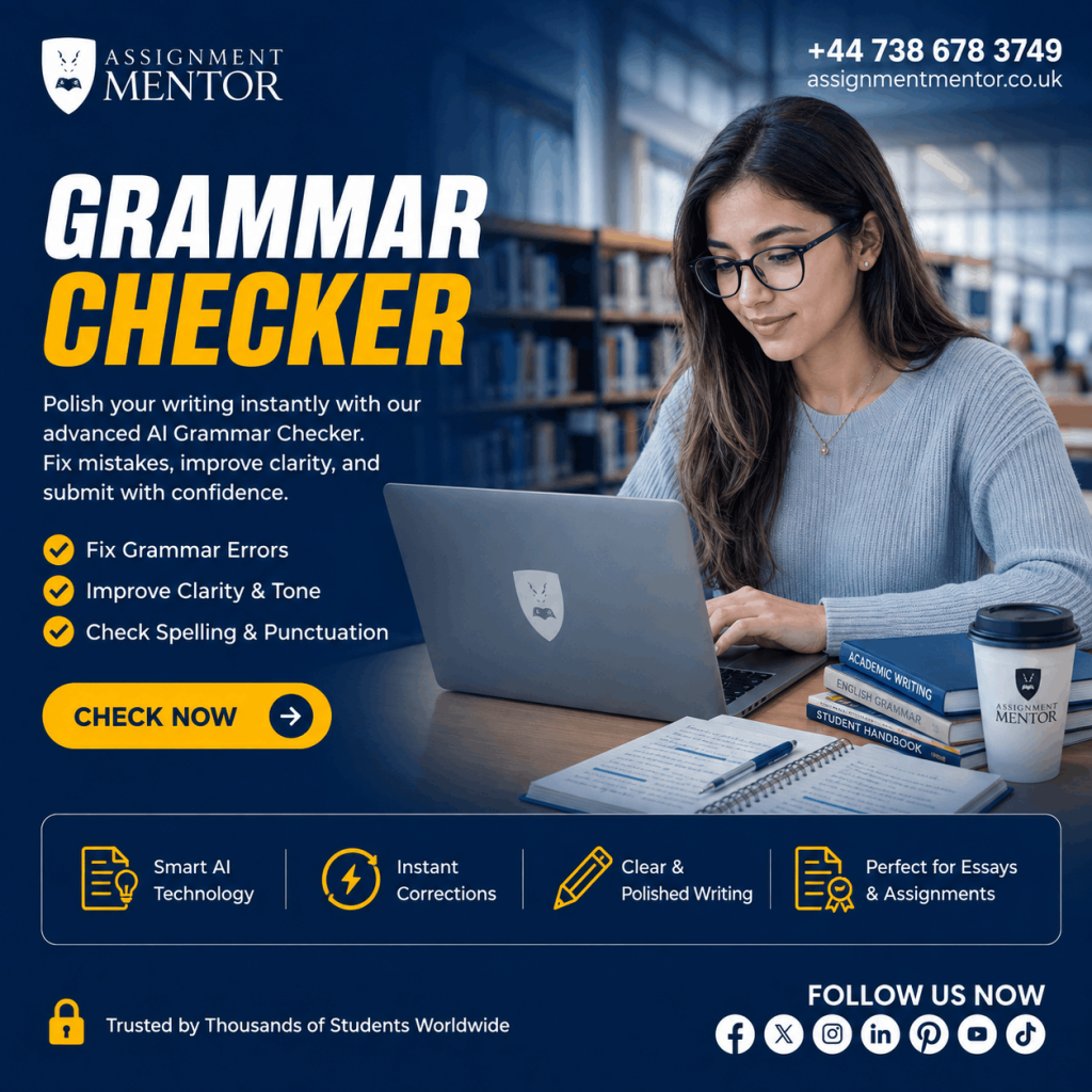 Assignment Mentor Grammar Checker tool improving student writing accuracy and grammar mistakes