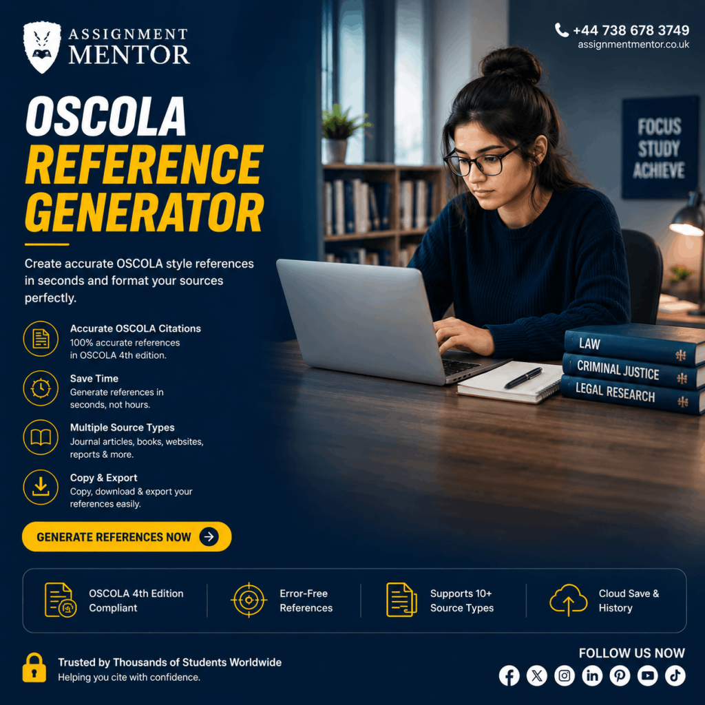 Assignment Mentor OSCOLA Reference Generator helping law students create legal citations