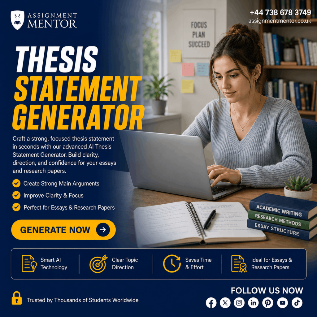 Assignment Mentor Thesis Statement Generator helping students create strong research statements